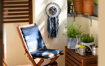 Balkon Nähideen Jeans Upcycling