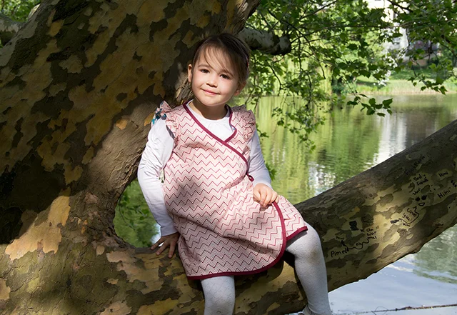 Schnittmuster Wickelkleid für Kinder selber nähen Schnittmuster Wickelkleid für Kinder selber nähen