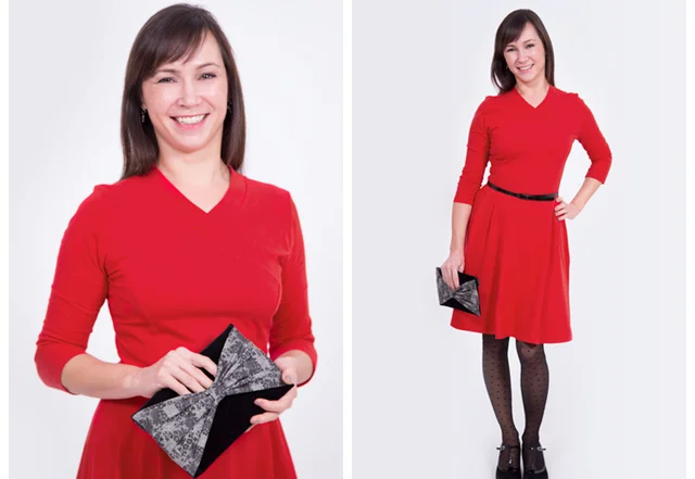 Kleid rot nähen
