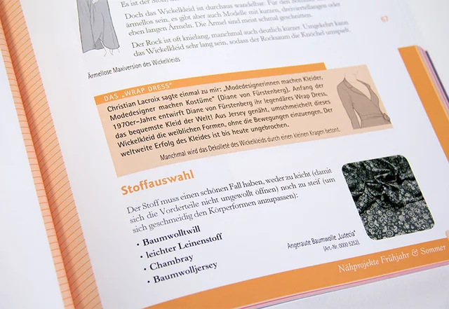 Stoff Nähprojekt Buch Wickelkleid Stoff Nähprojekt Buch Wickelkleid