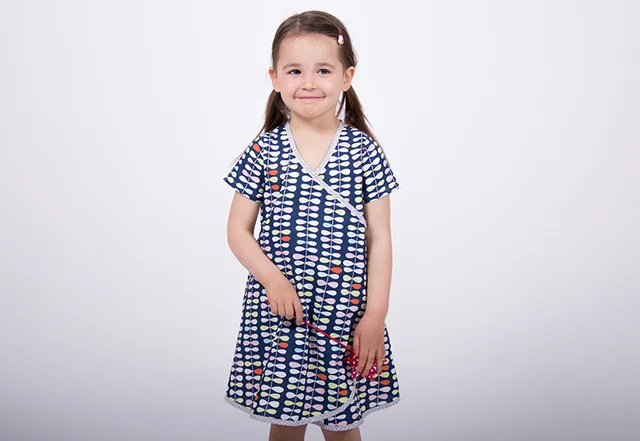 Schnittmuster Wickelkleid für Kinder Schnittmuster Wickelkleid für Kinder
