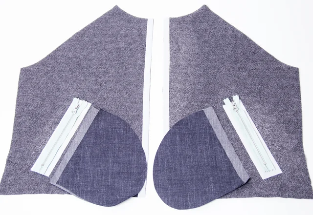 Schnittteile RV-Taschen Blousson Schnittteile RV-Taschen Blousson