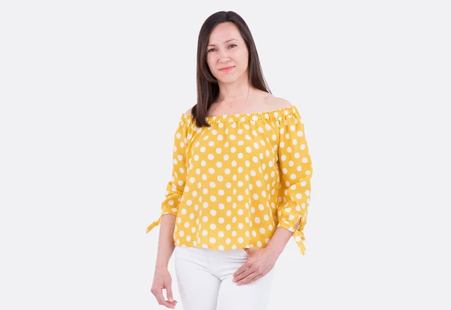 Schnittmuster Bluse Carmenausschnitt selber nähen Schnittmuster Bluse Carmenausschnitt selber nähen