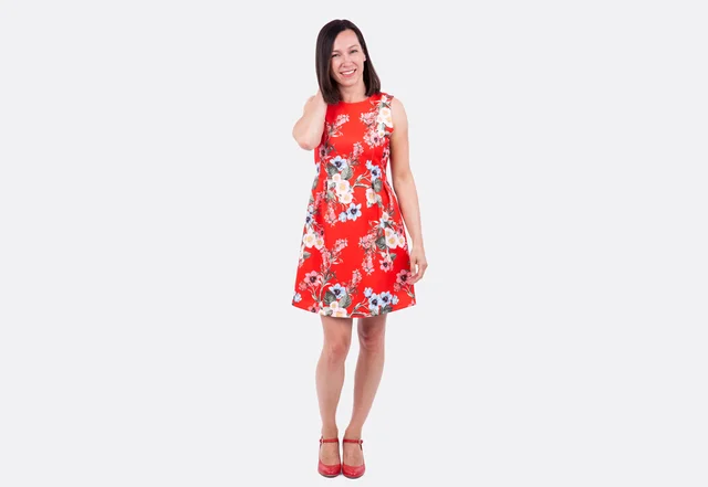 Anleitung Schnittmuster Damenkleid Sommer elegant festlich