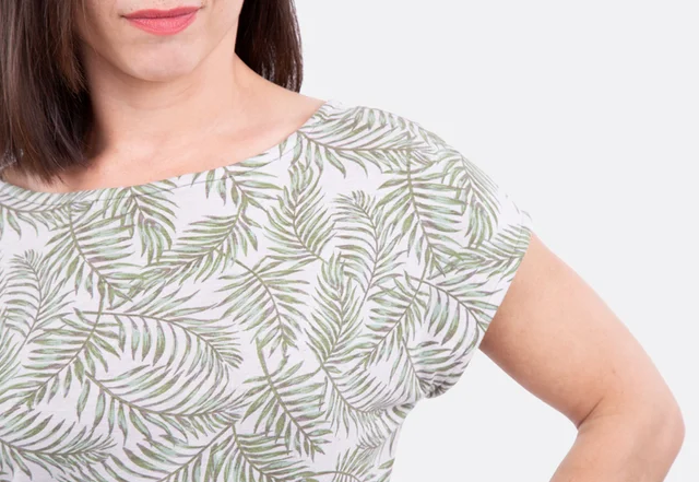 Anleitung Shirt Sommer Palmenjersey Ärmelausschnitt Anleitung Shirt Sommer Palmenjersey Ärmelausschnitt