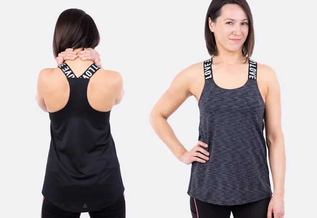 Schnittmuster Tanktop Gummibandträger selber nähen Sport-Outfit Schnittmuster Tanktop Gummibandträger selber nähen Sport-Outfit