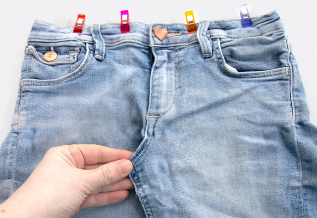 Jeans Upcycling Utensilo - Schritt legen Jeans Upcycling Utensilo - Schritt legen