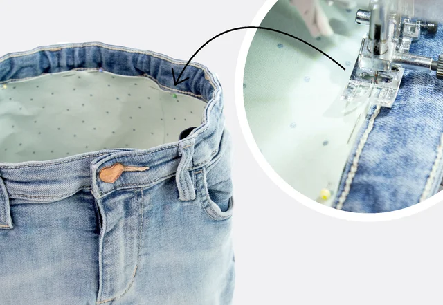 Utensilo aus alter Jeans - Futter einnähen Utensilo aus alter Jeans - Futter einnähen