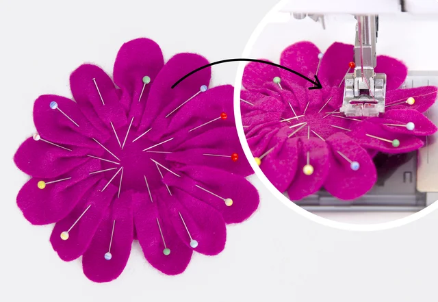 einfache DIY-Idee - Filzblume nähen einfache DIY-Idee - Filzblume nähen