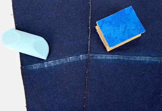 Used Look Jeans - Nähte ausbleichen 