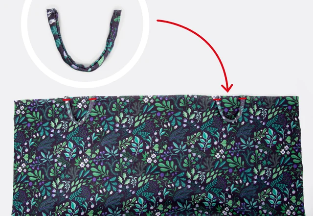DIY Schlaufen an Loop-Schal befestigen DIY Schlaufen an Loop-Schal befestigen