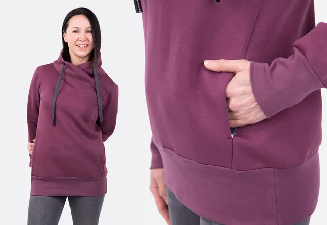 Schnittmuster Frauen-Sweater Kragen in Wickeloptik DIY Schnittmuster Frauen-Sweater Kragen in Wickeloptik DIY