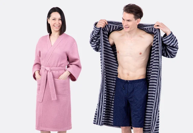 Schnittmuster Bademantel für Männer und Damen selber nähen mit Nähvideo Schnittmuster Bademantel für Männer und Damen selber nähen mit Nähvideo