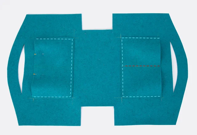 Innenfächer aufnähen Taschenorganizer