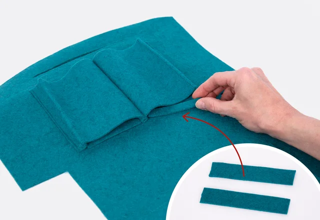 Taschenorganizer Nähanleitung mit Hilfsmittel