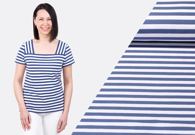 Streifen Shirt blau-weiß Streifen Shirt blau-weiß