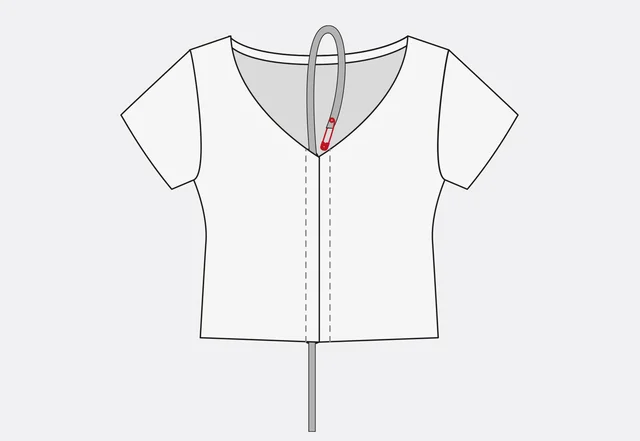 Crop Top mit Raffung DIY-Tutorial Band einziehen Crop Top mit Raffung DIY-Tutorial Band einziehen