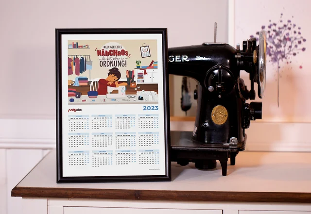 Gratis Nähkalender zum Ausdrucken 2023 Gratis Nähkalender zum Ausdrucken 2023