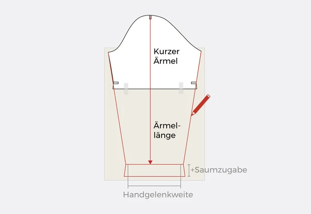 Anleitung kurzen Ärmel Schnittmuster verlängern Anleitung kurzen Ärmel Schnittmuster verlängern