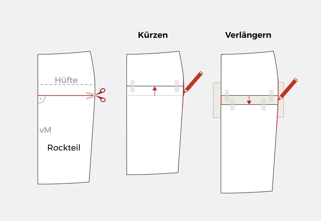 Geraden Rock verlängern Anleitung Geraden Rock verlängern Anleitung