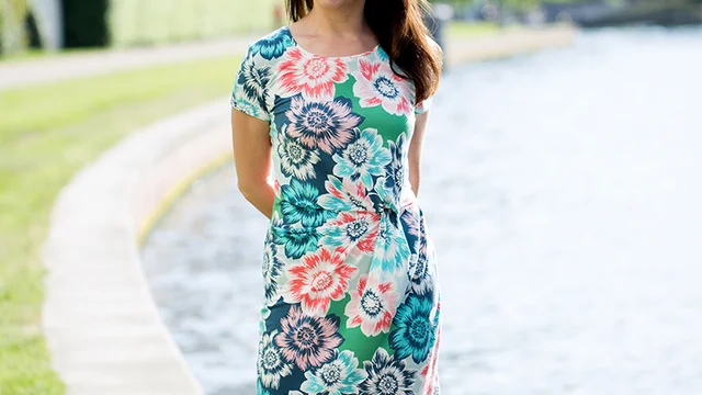 Jerseykleid Tropical Stoffmuster nähen Jerseykleid Tropical Stoffmuster nähen