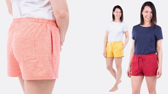Videoanleitung Damenshorts aus Jersey nähen Videoanleitung Damenshorts aus Jersey nähen