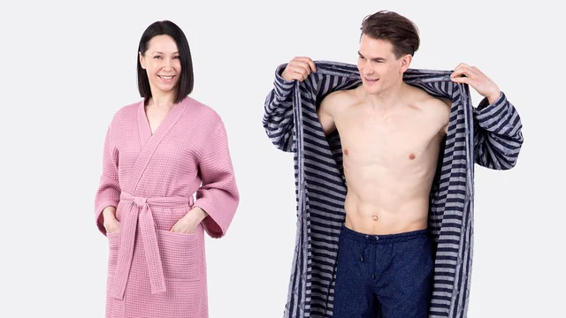 Schnittmuster Bademantel für Männer und Damen selber nähen mit Nähvideo Schnittmuster Bademantel für Männer und Damen selber nähen mit Nähvideo