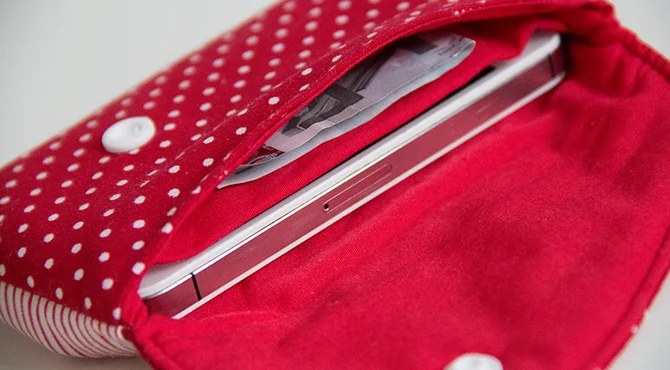 Schnittmuster Handytasche mit Innenfächern