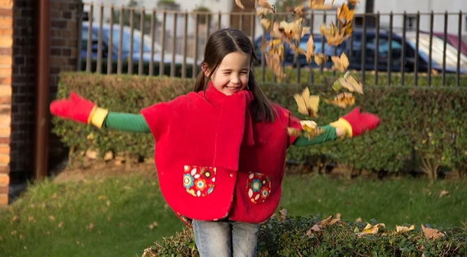 Poncho Schnittmuster für Kinder Poncho Schnittmuster für Kinder