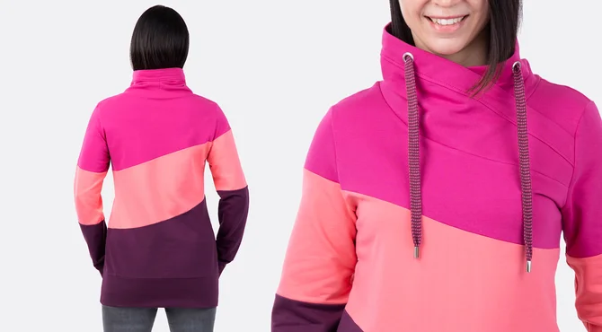 Schnittmuster Colourblock Sweater mit Teilungsnähten Schnittmuster Colourblock Sweater mit Teilungsnähten