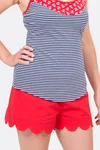 Schnittmuster Freebie Damen Shorts Sommer rot nähen