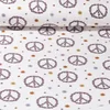 Baumwolljersey Peace Ecru