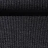Strickjersey Gerippt Schwarz Melange