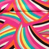 Viskose Satin Streifenmix Pink