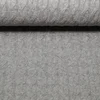 Viskose-Stricksweat Zopfmuster Uni Grau Melange