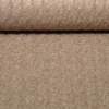Viskose-Stricksweat Zopfmuster Uni Taupe Melange