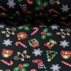 Wintersweat - Digitaldruck Weihnachtsornamente Neon Schwarz