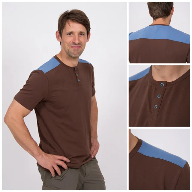 Schnittmuster Männershirt mit Passe und Knopfleiste Schnittmuster Männershirt mit Passe und Knopfleiste