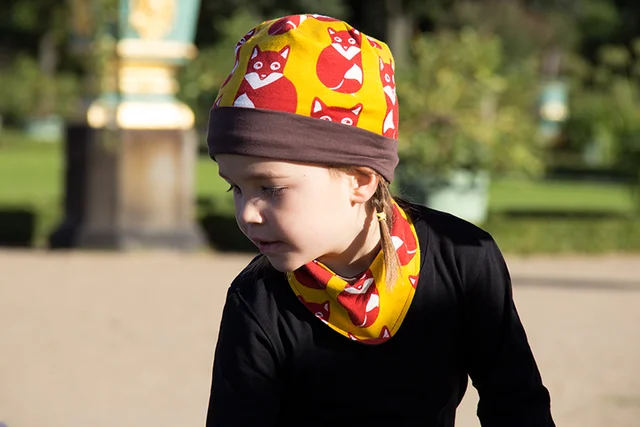 Schnittmuster Kindermütze und Halstuch