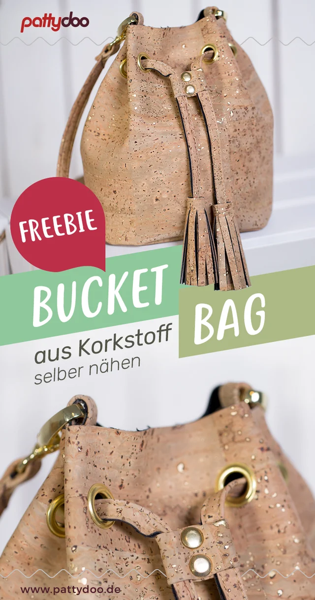 Freebie Bucket Bag Kork Nähanleitung Freebie Bucket Bag Kork Nähanleitung