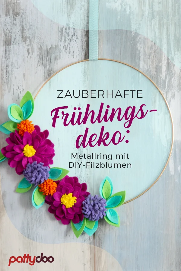Filzblumenkranz - Pinterest Nähideen