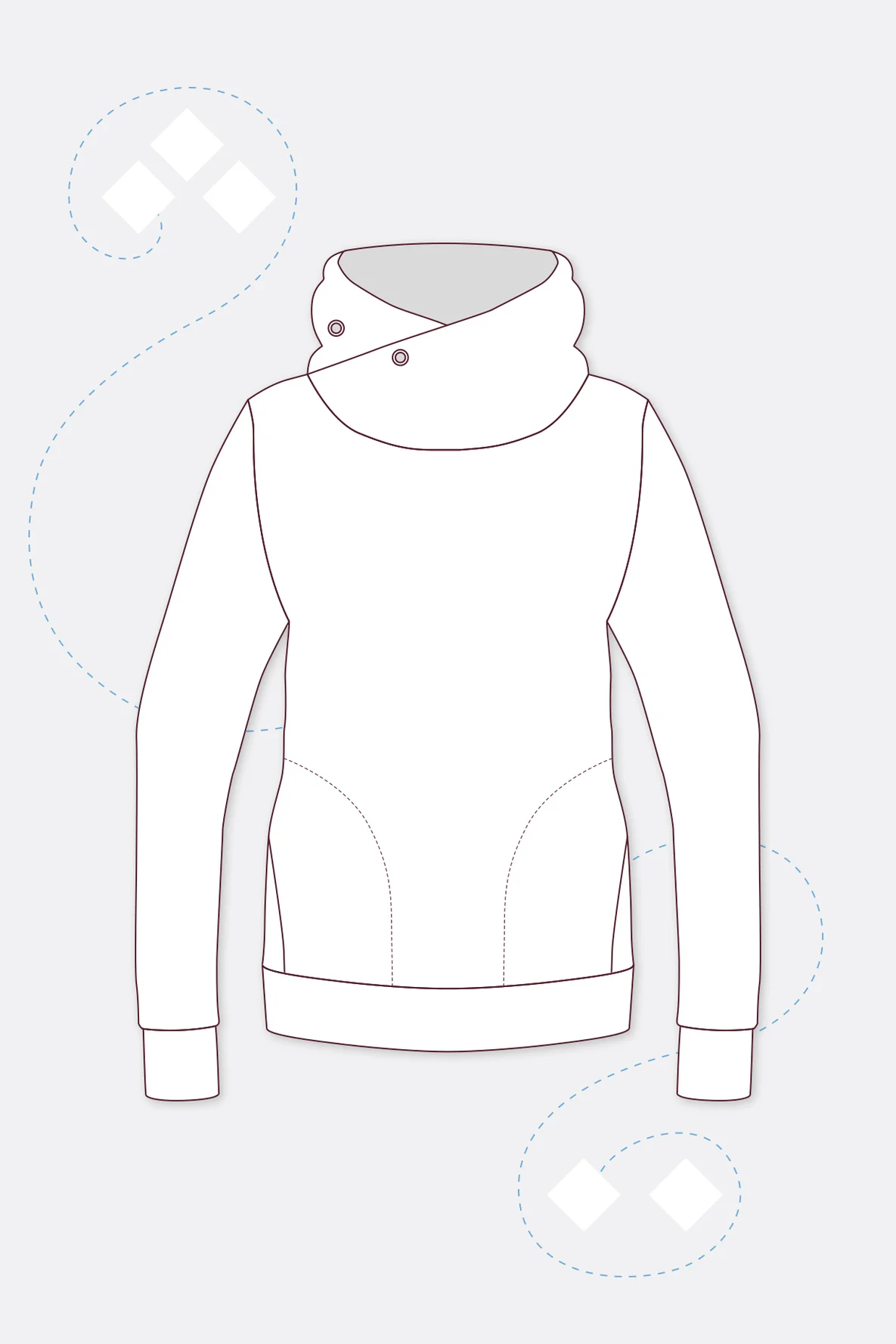 schnittmuster_damen_kapuzenpullover_hoodie_naehen_anleitung pattern ladies hoodie sewing instruction