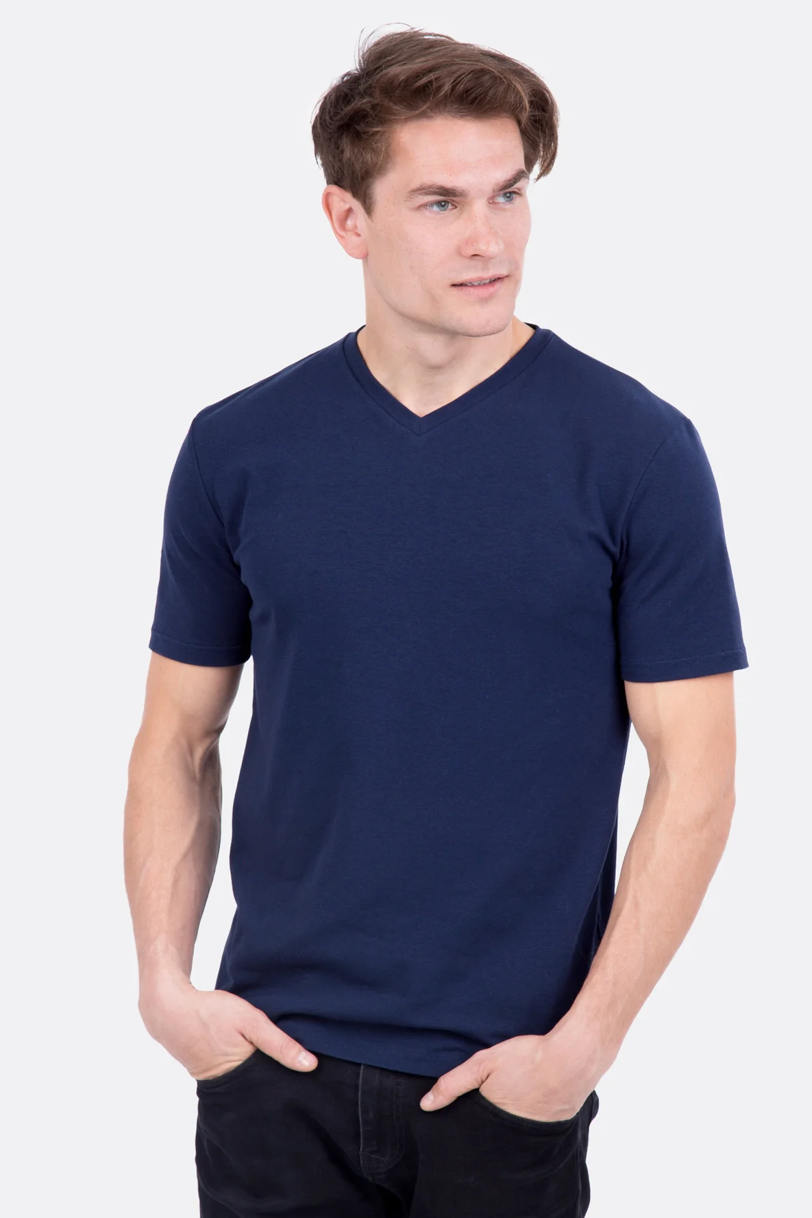 T-Shirt Männer Kurzarm V-Ausschnitt