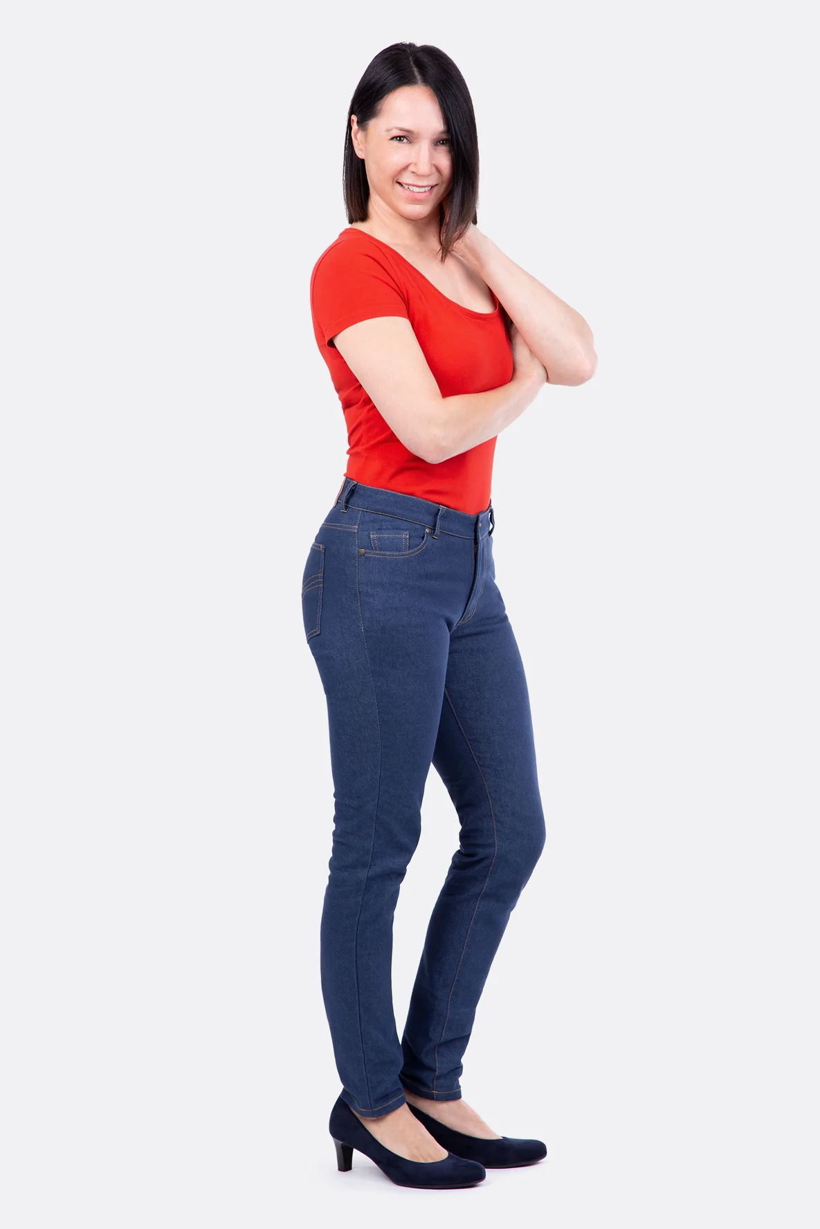 Schnittmuster Nähanleitung Jeanshose Slim leg nähen