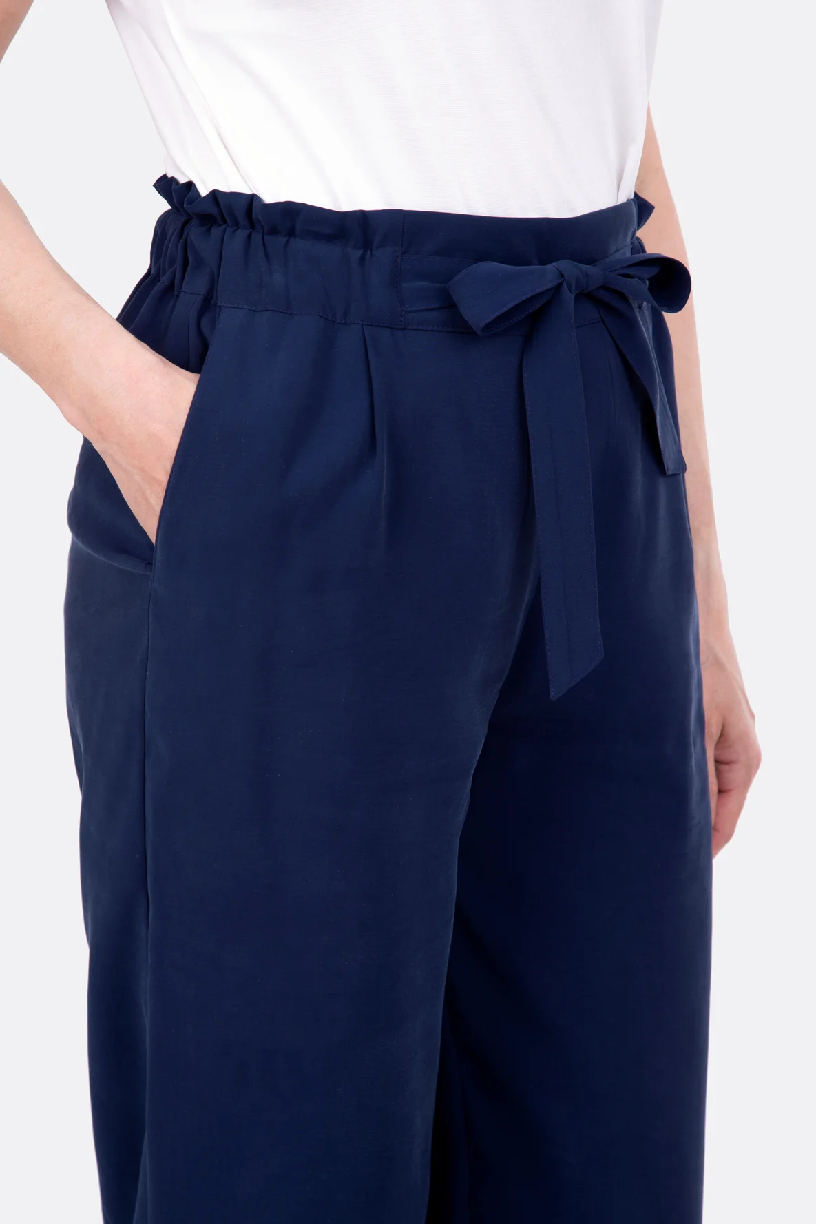 Nähanleitung Damenhose Paperbag Bund mit Schleife