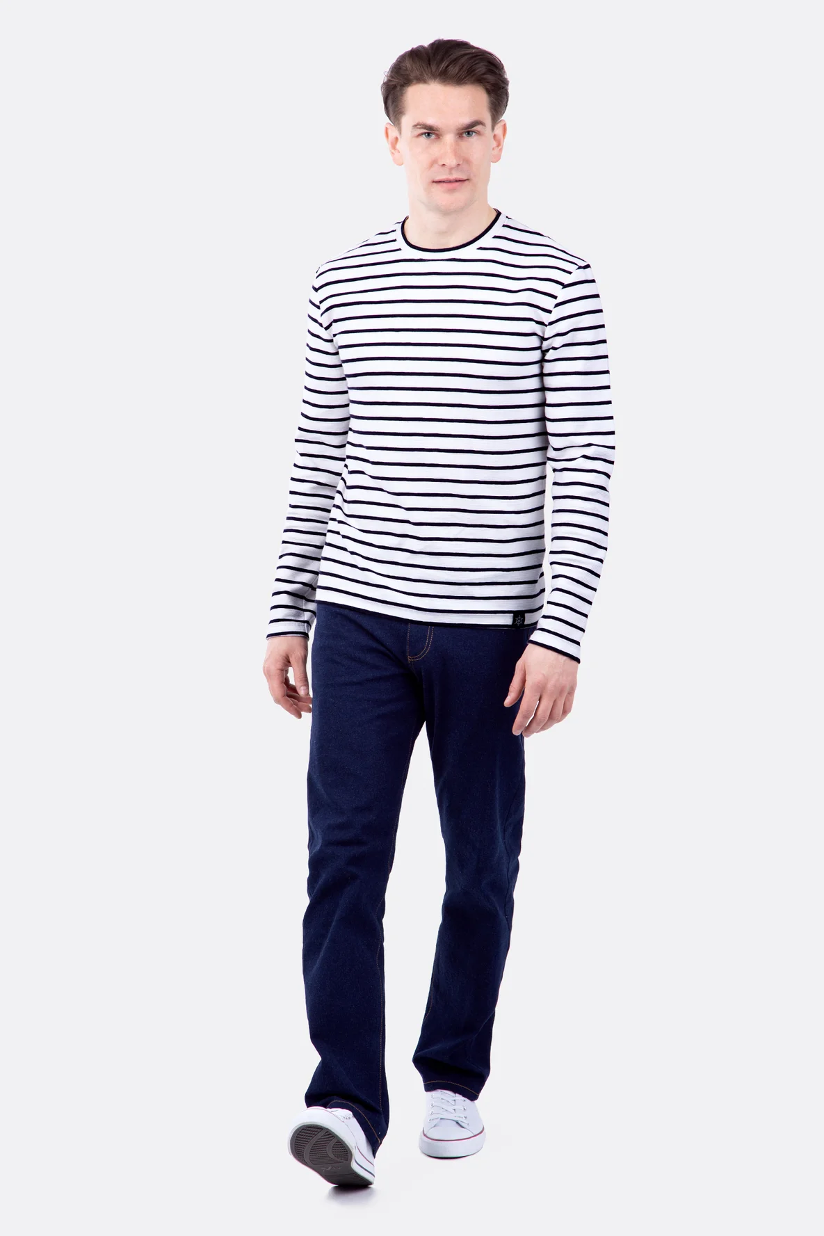 Schnittmuster Herren Shirt langarm gestreift nähen