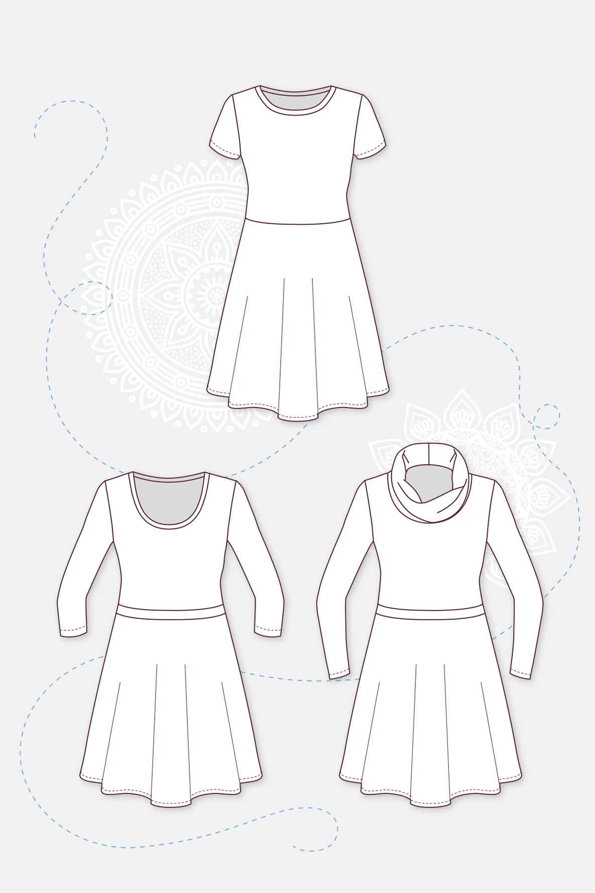 ella_classic_varianten.jpg Schnittmuster Ella Classic Jerseykleid selber nähen