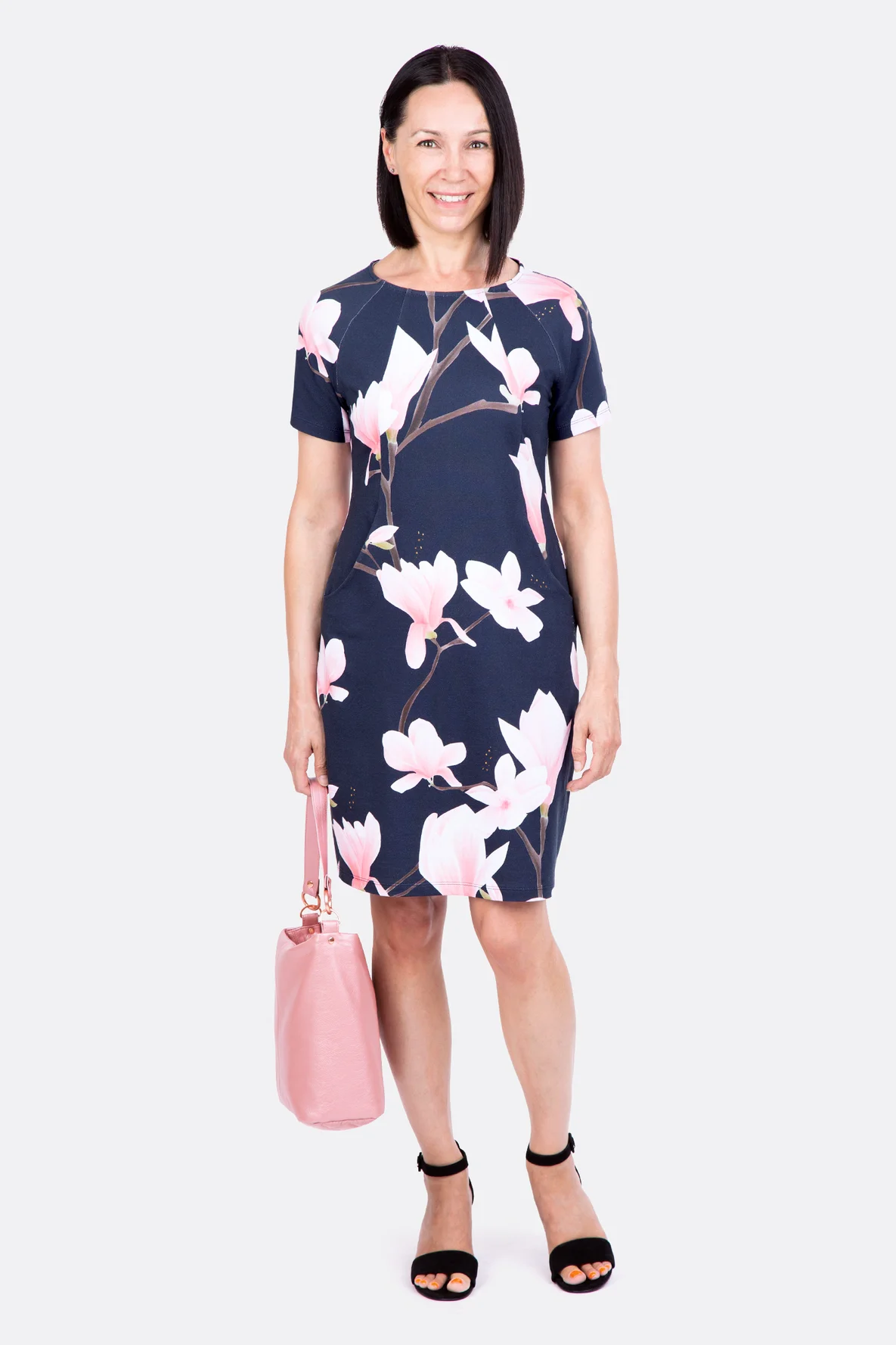 Schnittmuster jerseykleid Raglanärmel knielang selber nähen