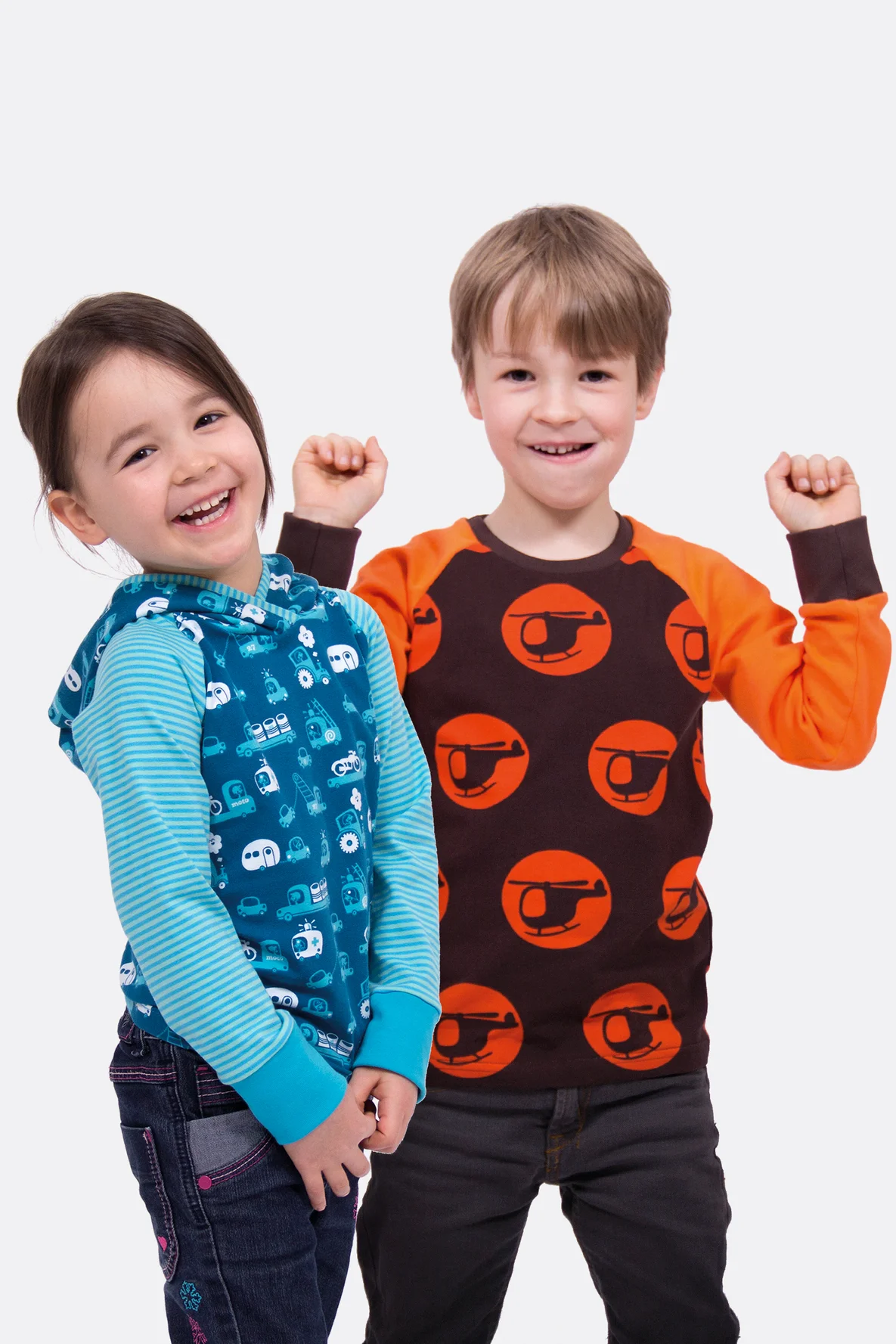 Schnittmuster für Kinder Raglanshirt aus Jersey zum Selbernähen