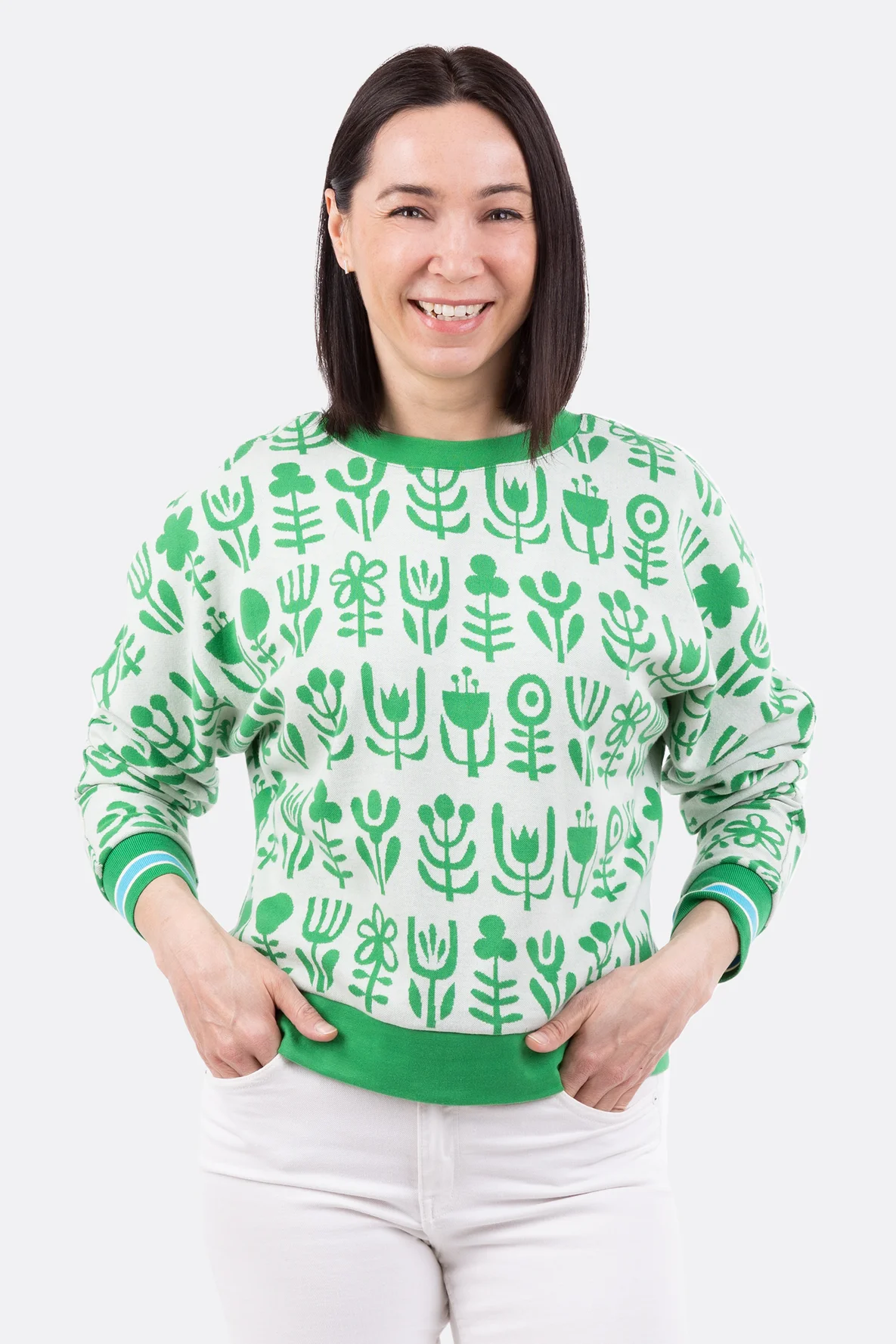 Schnittmuster Sweatshirt mit Fledermausärmeln